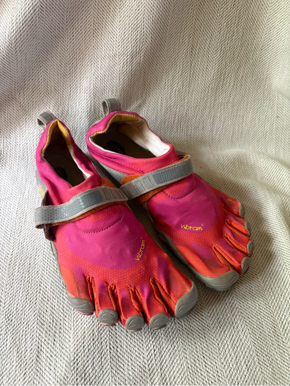Vibram Pink and Orange Women's FiveFingers Toe Shoes